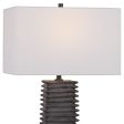 Sanderson Metallic Charcoal Table Lamp Supply