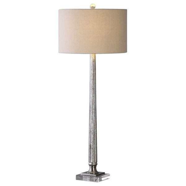 Fiona Ribbed Mercury Glass Lamp Hot on Sale