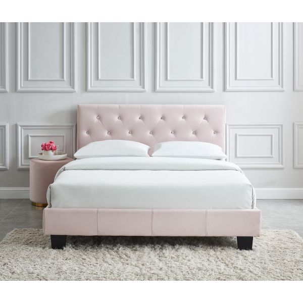 Jazelle-54  Platform Bed-Blush Fashion