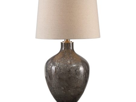 Adria Transparent Gray Glass Lamp Online Sale