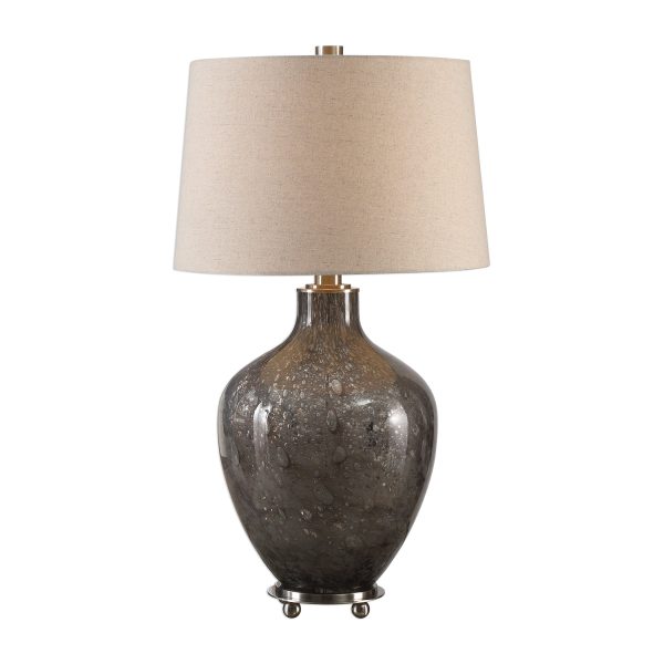 Adria Transparent Gray Glass Lamp Online Sale