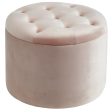 Talia-Round Storage Ottoman-Pink Online Hot Sale