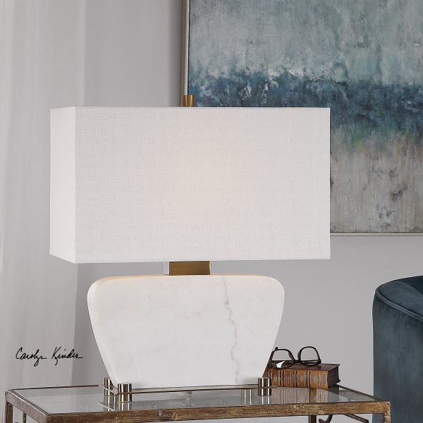 Genessy White Marble Table Lamp Online Sale