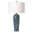 Maira Blue Ceramic Table Lamp Cheap