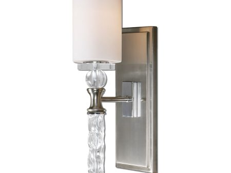 Campania 1 Light Carved Glass Sconce Sale