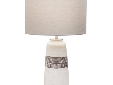 Comanche White Crackle Table Lamp Online