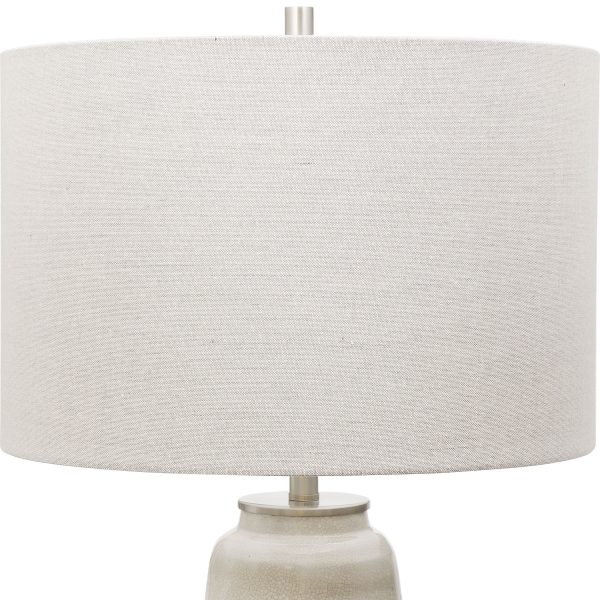 Comanche White Crackle Table Lamp Online