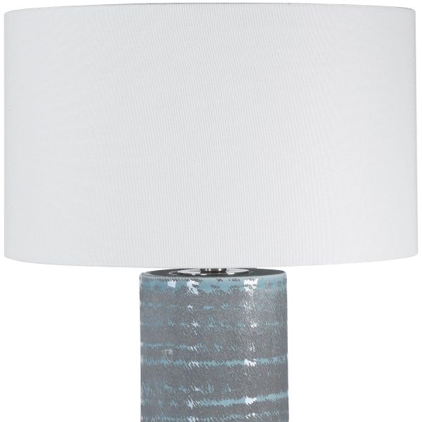 Prova Gray Textured Table Lamp For Sale