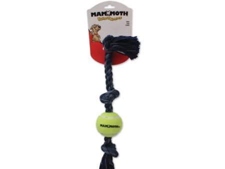 Mammoth Pet Products Denim 3 Knot Tug with Ball Dog Toy Grey, 1 Each 20 in, Medium by San Francisco Bay Brand on Sale