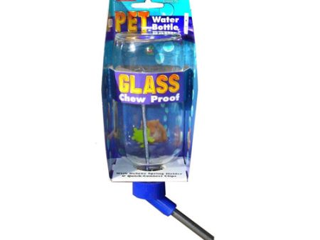 Lixit Glass Water Bottle for Small Animals Clear, Blue, 1 Each 8 Oz by Lixit Cheap