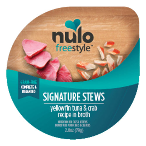 Nulo Freestyle Signature Stews Grain-Free Wet Cat Food Yellowfin Tuna & Crab, 24Each 2.8 Oz (Count of 24) by Nulo Online Sale