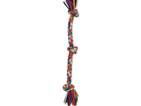 Mammoth Pet Products Cloth Dog Toy Rope 3 Knot Tug Multi-Color, 1 Each 20 in, Medium by San Francisco Bay Brand Online Sale