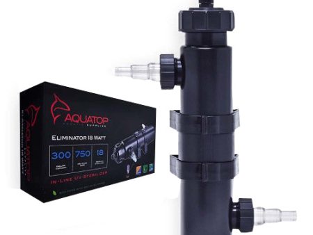 Aquatop Eliminator Series In-Line UV Sterilizer Black, 1 Each 18 W by Aquatop Discount