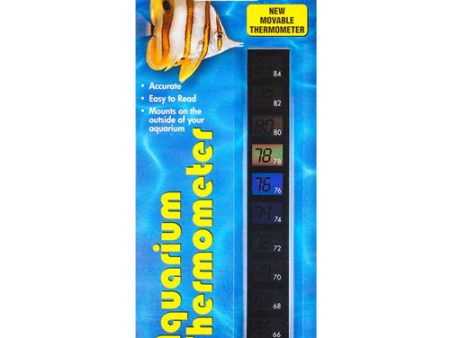 LCR Hallcrest Liquid Crystal Aquarium Thermometer Vertical Black, 1 Each by San Francisco Bay Brand Online